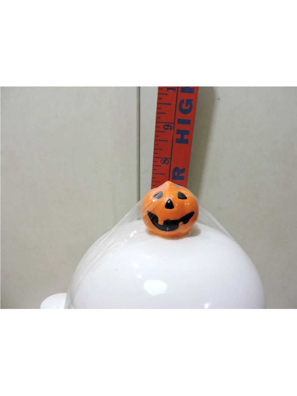 Charming Ceramic Ghost Halloween Canister Cookie Jar Trick Or Treat Jar NEW - Picture 7 of 7